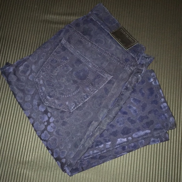 True Religion Leopard Velvet Skinny Jeans - Picture 4 of 8